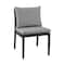 Armen Living Grand Outdoor Patio Dining Chairs in Aluminum with Gray Cushions, PK2 840254332720 - alternate 9
